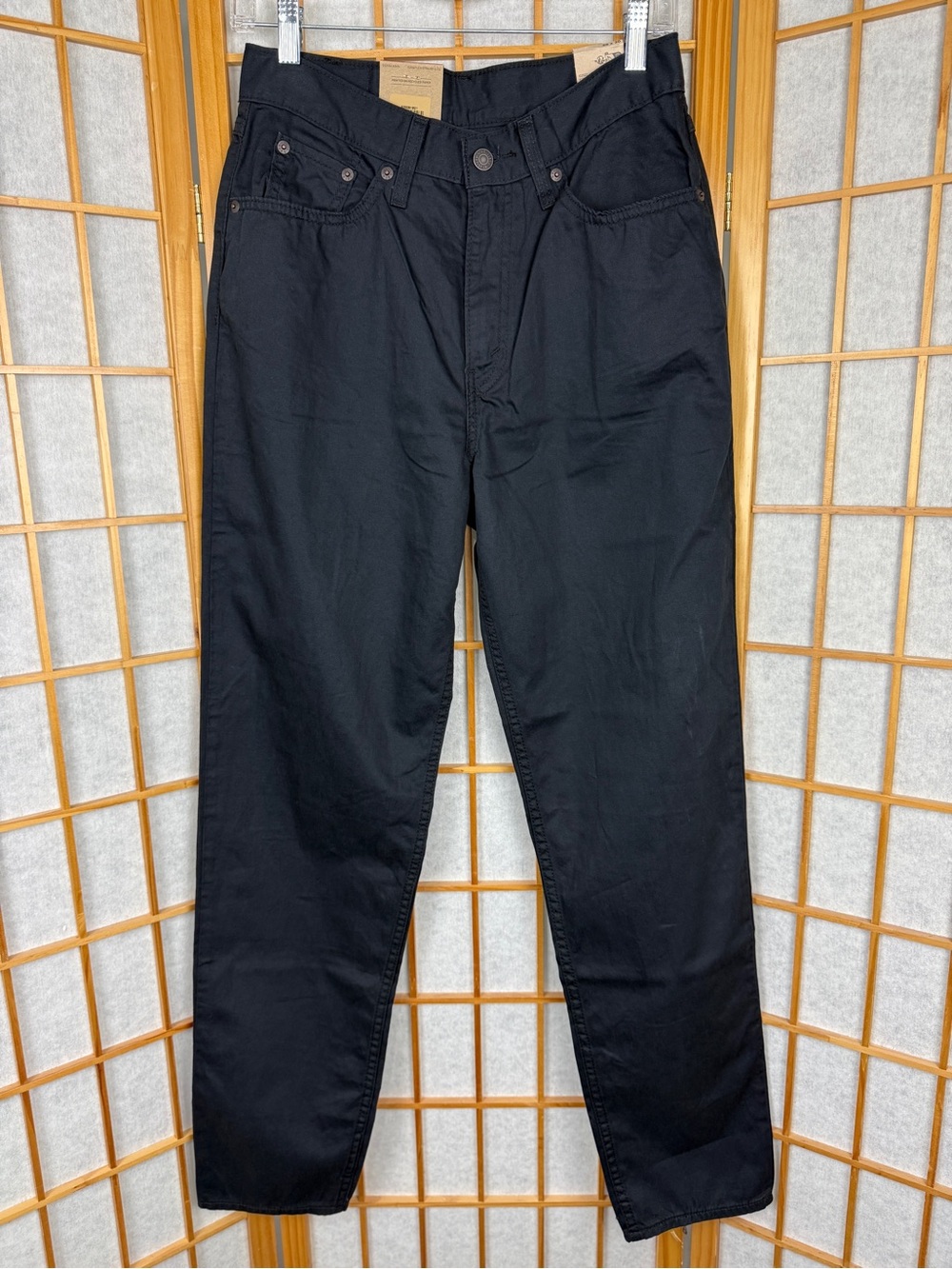 Levi's NWT High-Waisted Tapered Pants Black Cotton Hemp Blend W28 L30